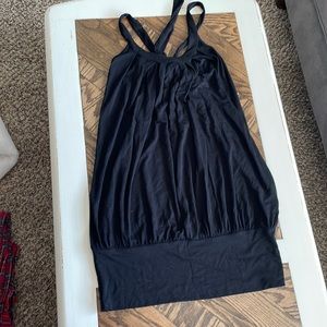 Black tank top with tie back